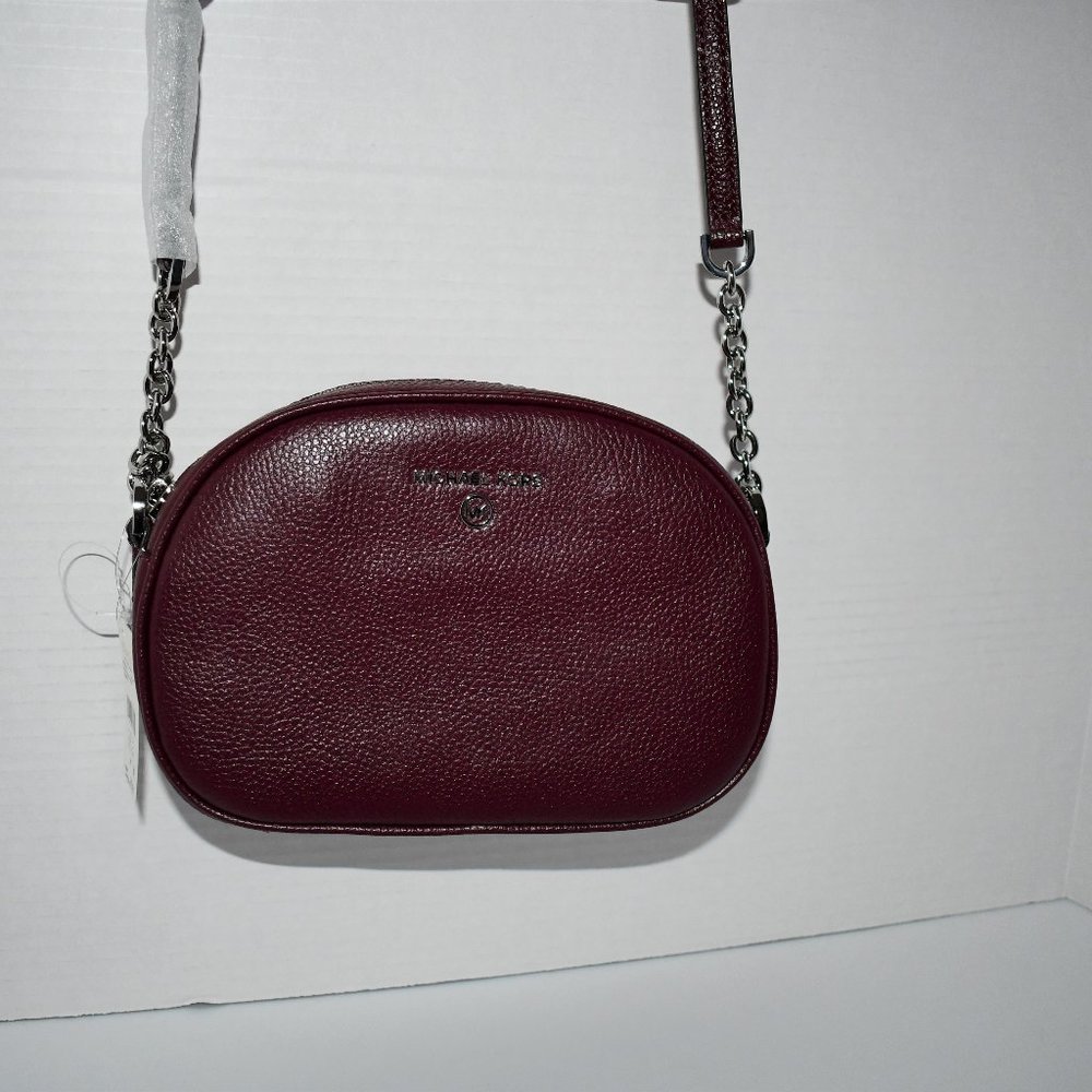 MICHAEL KORS Jet Set MINI Camera Crossbody in Merlot #38F2ST9C0L NWT